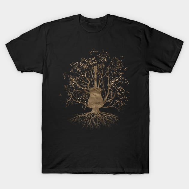 Guitar Music Tree T-Shirt by Nartissima